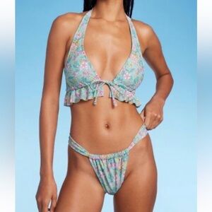 wild fable floral 2 piece bikini set